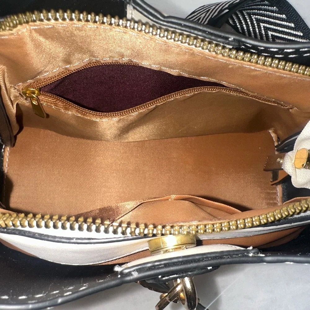 Chic Cream Butterfly Crossbody Bag